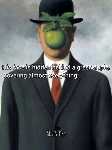 “The Mystery Behind the Man with the Apple Face | Surreal Art Explained” ll#shorts