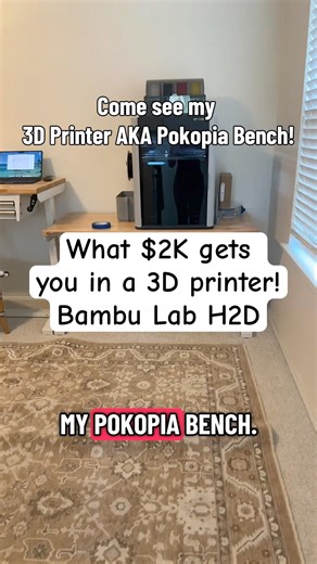 What a $2K 3D Printer gets you! Check out details on the Bambu Lab H2D…aka, my Pokopia Bench 🤩
