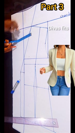 Beginners friendly blazer jacket drafting video tutorial | Divas fits