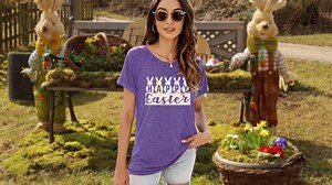 Watch Happy Easter Shirts for Women Bunny Rabbit Graphic T-Shirt on Amazon Live