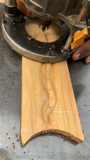 Wood carving Snake Tutorial #woodscraft #woodcarvingmachine #wood #wooddesigner #diy