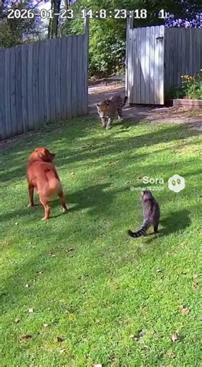 Dog & Cat vs Cheetah… You Won’t Believe This 😱 #fearlesscat #wildlifemoments #animalshorts