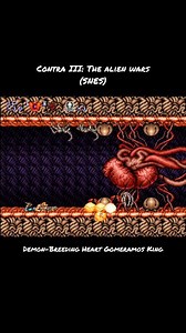Contra III: The alien wars (SNES) - Demon-Breeding Heart Gomeramos boss fight #retrogaming #nostalgia #supernintendo | ReyOlrox