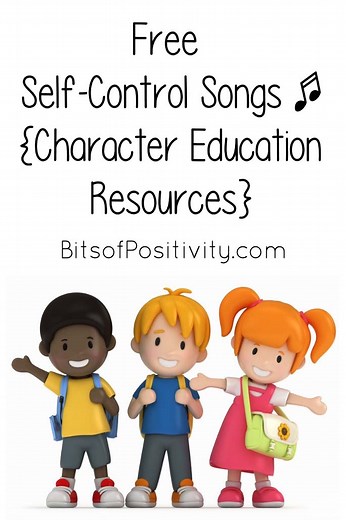 Free Self-Control Songs for Kids {Character Education Resources}