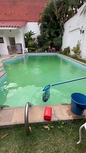 Mira cómo se realiza la limpieza de una piscina muy verde. #asmr app CALCULADORA PARA PISCINAS | Maneja tu Piscina