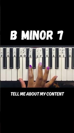 Beginner B Minor 7 Chord Piano Lesson