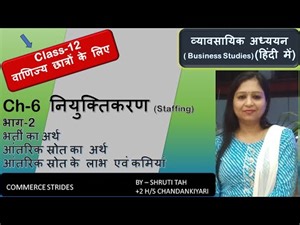 Class12 Business Studies in Hindi | Ch-6: Staffing-2 | Meaning of Recruitment, Sources, adv & disadv