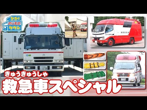 【のりもの図鑑】救急車スペシャル（スーパーアンビュランス・消防救急車｜はたらくくるま）