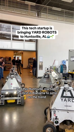 BlastPartner 🌱🤖 YARD BOTS: Are robots the future of lawn care? Local tech startup Yard Robotics is leading the trend in AL thanks to founder Huntsville transplant, Divya. You may have spotted these fun bots mowing yards around town, but DYK there’s a lot of tech behind the scenes? 🧑‍🏭 We got a BTS look of the Yard Robotics work shop, where they: 🤖 build keep up their yard robots 🎮 develop the self-driving technology 🖥️ remotely monitor bots map your yard 🌱 perfect their lawn care system 