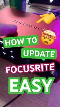 How to update FOCUSRITE scarlett 4i4 or any other FOCUSRITE #FOCUSRITE #scarlett #update #howto