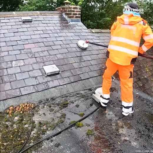 6.4K views · 114 reactions | Pressure Washing a FILTHY Roof #roofcleaning #exteriorcleaning #pressurewasher | Partridge Exterior Cleaning | Facebook