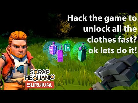 Super Easy Hack to unlock all clothes in Scrap Mechanic Survival