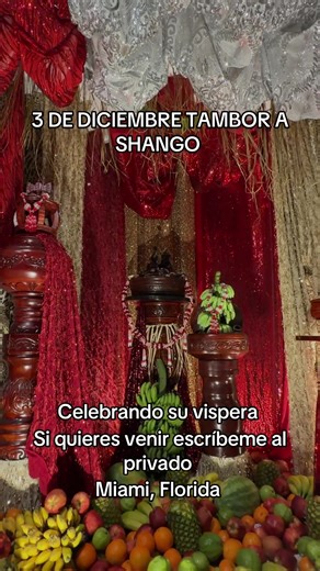 3 de diciembre tambor a shango en su víspera en Miami fl. Todos están invitados si quieres venir escríbeme al privado ❤️🤍❤️ #ileafolabi #Iworikoso #cubanosporelmundo #cubanosenmiami #shango