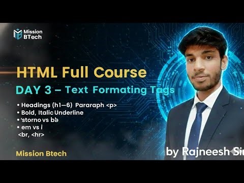 HTML Text Formatting Tags | Day 3