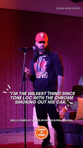 “I’m the wildest thing since tone loc with the chrome smoking out his car.” Catch the full performance & more on our YouTube channel. The link is in our bio or visit https://www.youtube.com/voicesinpower & be sure to subscribe while you’re there. 🎤 @mellojones_ 🎥 @bagiimage 🏠 @recphilly 📍 Philadelphia 🧡 The Place Artists Call Home Visit voicesinpower.com or by clicking the link in our bio to grab tickets to our next experience. #voicesinpower #poetry #openmic | Voices In Power