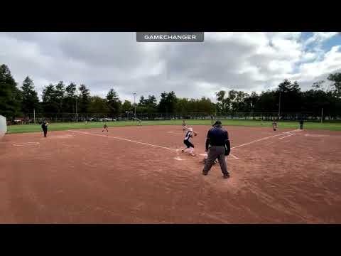 Ball caught in center field