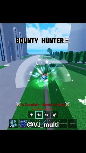 RUNNING FROM A BOUNTY HUNTER ☠️☠️ #roblox #bloxfruits #bloxfurit