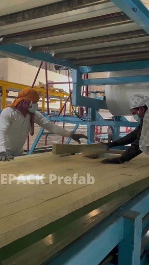 7.6K views · 19 reactions | Insulated Rockwool Sandwich Panel Manufacturing Process. . . . #epackprefab #thinkepack #thinkprefab #panel #manufacturing #rockwool #prefabricated | EPACK Prefab | Facebook