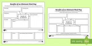 Benefits of an Allotment Mind Map Differentiated Worksheet