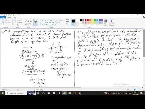 part 15 ray optics numericals