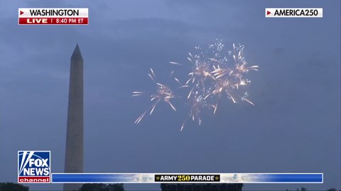 Fireworks light up DC skyline during Army parade