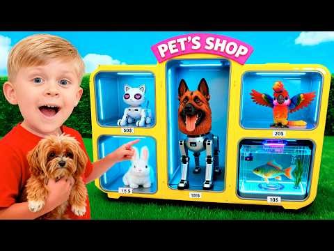 Robo Pets vs Real Pets! Kids Choose a Dream Pet