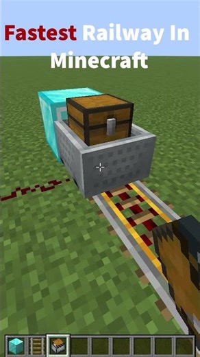 How To Make Fastest Rail (Gone Wrong) #minecraft #shorts #trending