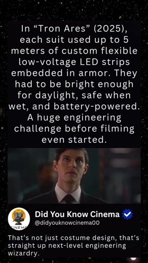 Tron: Ares Had REAL Working LED Suits! 😱 #shorts