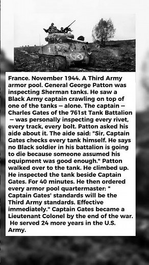 What General Patton Did When He Saw a Black Officer Inspecting His Own Sherman Tank