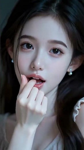 Cute Chinese Girl: Pritty Face & Juicy Lips Makeup Tutorial #aiart