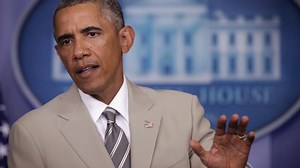 White House dishes on Obama's tan suit (2014)