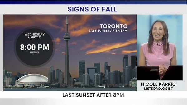 Toronto's last 8PM sunset of the year coming up