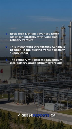 Rock Tech Lithium Invests in Canadian Lithium Refinery