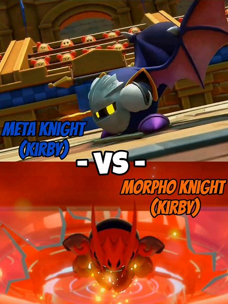 Meta Knight Vs Morpho Knight #kirby #metaknight #kirbyandtheforgottenland #nintendo #1v1edit #thanks
