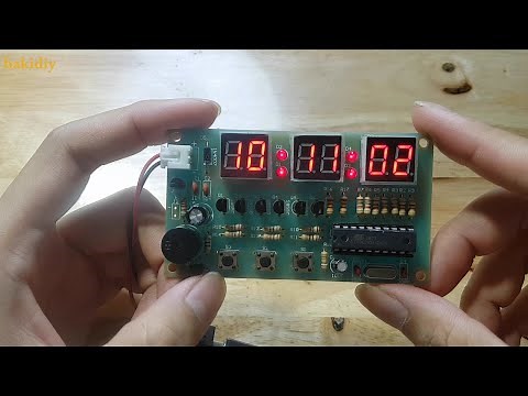 6 digits ICStation AT89C2051 LED Clock DIY Kits - Full Build & detailed setting guide