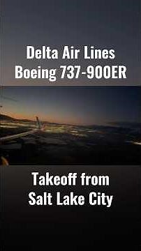 Early morning departure from Salt Lake City on Delta Boeing 737-900(ER)
