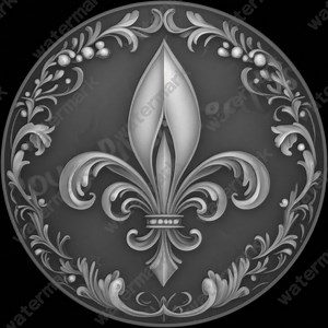 Fleur De Lis Depth Map: 3D Laser Engraving File (PNG Digital Download) - Etsy
