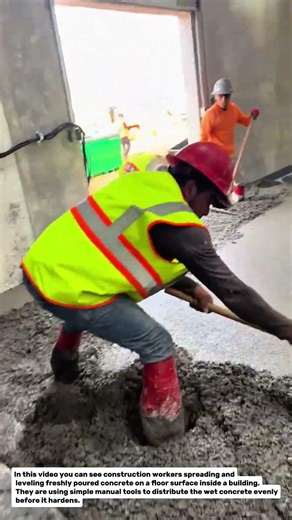 Concrete Floor Leveling Process by Construction Workers | Smart Construction Technique.