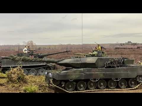 Leopard 2 A6 RC tank on the move