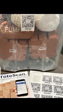 QR Code Tote Storage Organization With Free App