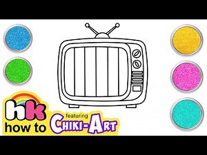 Chiki Art | Glitter Television | Drawing & Painting For Kids | HooplaKidz How To