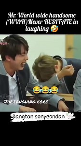 Jin never hesitate in laughing 🤣🤣🤣😂😂 he is still looking wwh even when he is laughing . | Bangtan Sonyeondan
