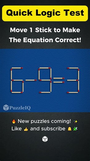 Quick Logic Test! 🧠 One Move to Solve 🔥🧩