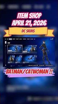 Fortnite Item Shop Today (April 21, 2026) | Batman & Catwoman Zero ! 🦇