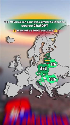 top 10 European countries similar to lithuania #lithuania #map #mapping #europe #geography #maps