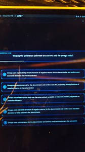 What is the difference between the Sortino and the Omega ratio?... | Filo