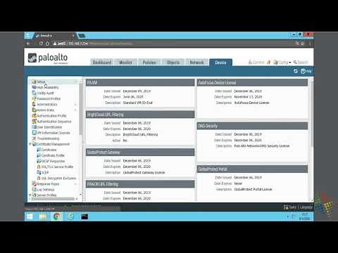 Cofiguring the Palo Alto management interface via the Web Portal