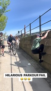 Parkour fail - Cyclist loses it 😭😂 #parkour #cycling #fail #fyp #angry #confrontation #banter #failreels | Britains Hardest Charvas
