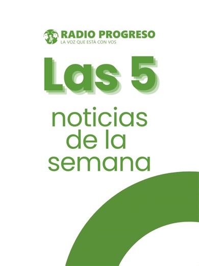 🗞️ Las 5 noticias más sonadas de la semana te las presentamos en Radio Progreso. Te invitamos también a sintonizar Zona Informativa, de lunes a viernes a las 6:00 a.m., 12:00 m. y 6:00 p.m., siempre por