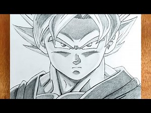 How To draw Goku Super Saiyan Blue step by step Tutorial